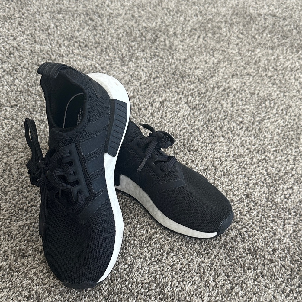 Adidas Black and White Running Shoes